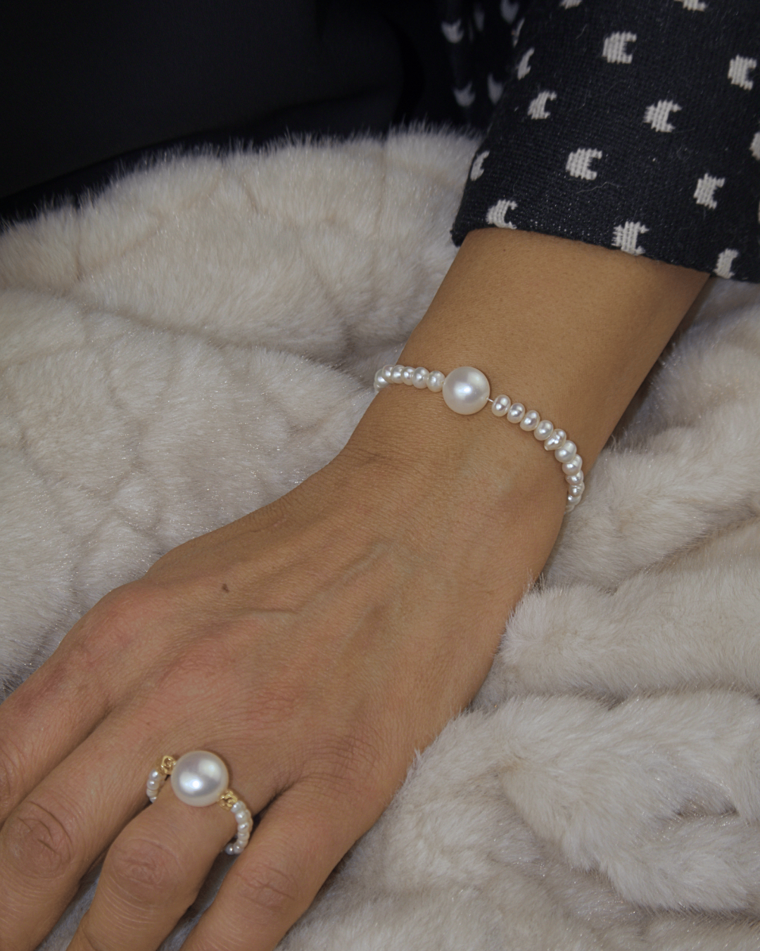 Pulseira Foco em Perola Prata 925 com perola — Elisa Pires Joias