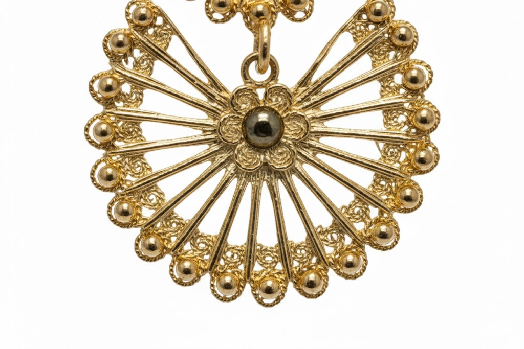 Brincos Filigrana Solar Prata 925 artesanal portuguesa — Elisa Pires Joias