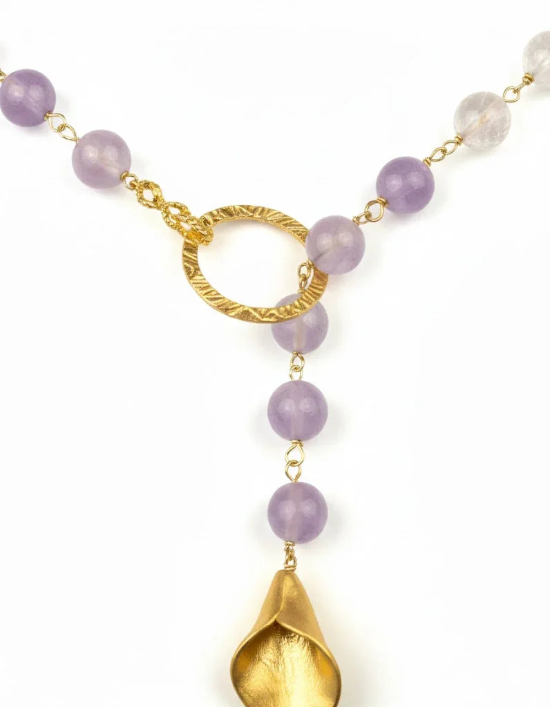 Colar Violeta Prata 925 pedra semipreciosa violeta — Elisa Pires