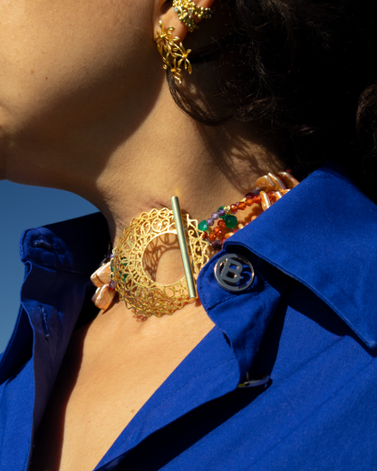 Colar Flor de Pérola