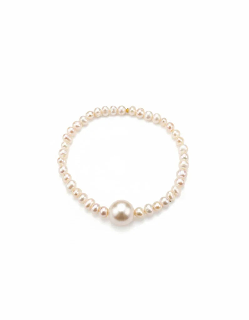 Pulseira Foco em Perola Prata 925 com perola — Elisa Pires Joias